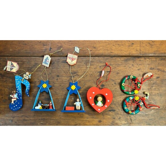 Vintage Kathe Wohlfahrt & Ulbricht Christmas Ornaments Germany Lot Of 6 READ - Picture 1 of 15